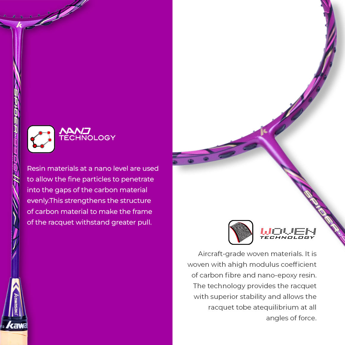 Spider 9900 II Unstrung Badminton Racket