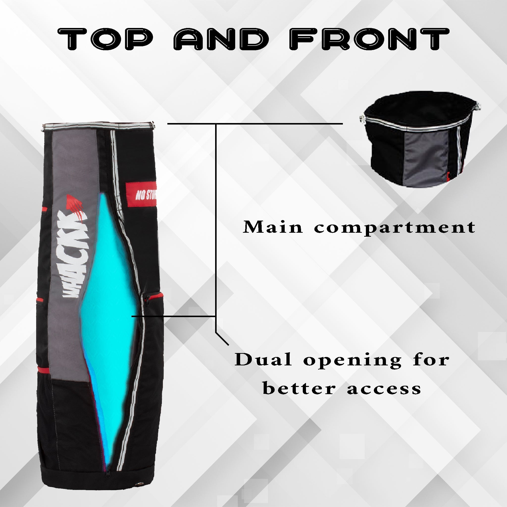 Brute Black RedUnisex Yoga Aerobics Gym Mat Bags Air Ventilated Pocket for Shoes, Front & Top Open, Carry Way with 3-Way Options i.e. Backpack, Holdall or with a Loop