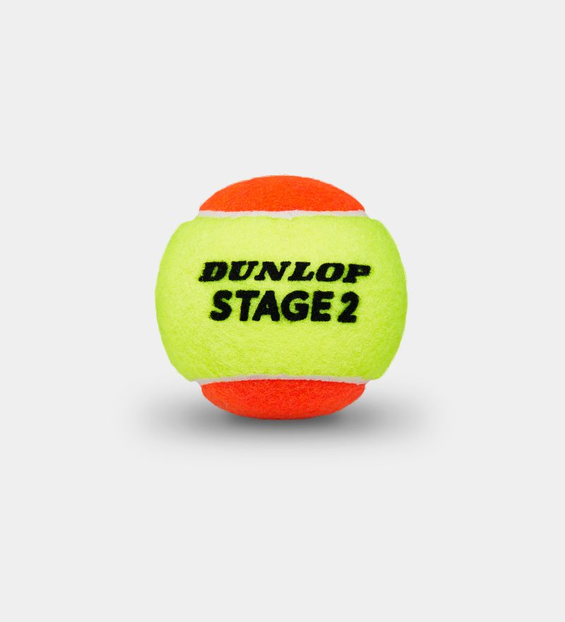 Dunlop Stage 2 Green-Orange Tennis Ball (1 Can (3 Balls/Can)
