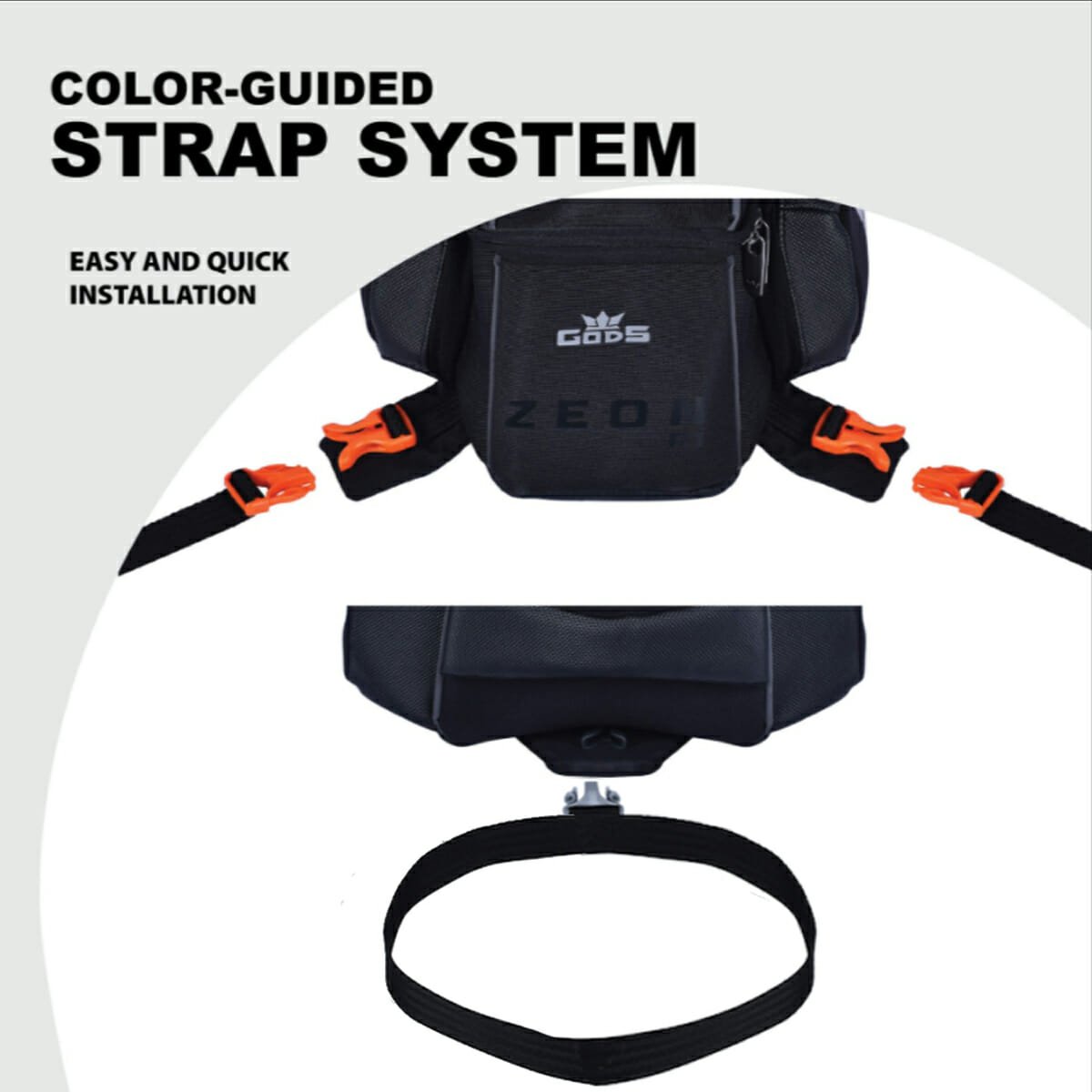 Gods Zeon R1 (Fibre Tank) - Motorcycle Tank Bag with Capsule Rain Cover