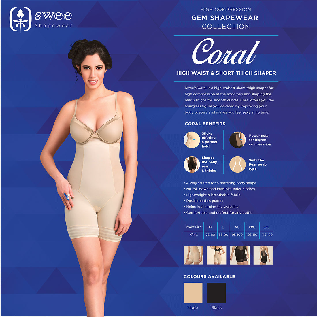 Coral High Waist And Short Thigh Shaper
