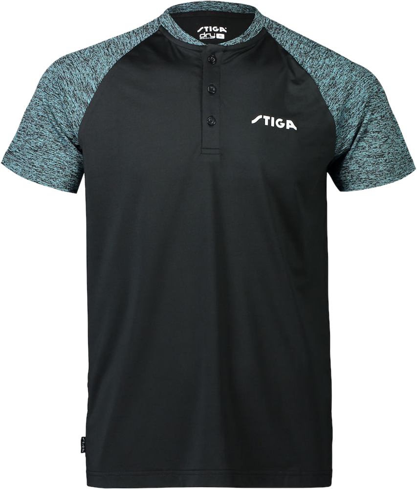 Cosco STIGA T Shirt TEAM Black/Green - Cosco Sports Equipment