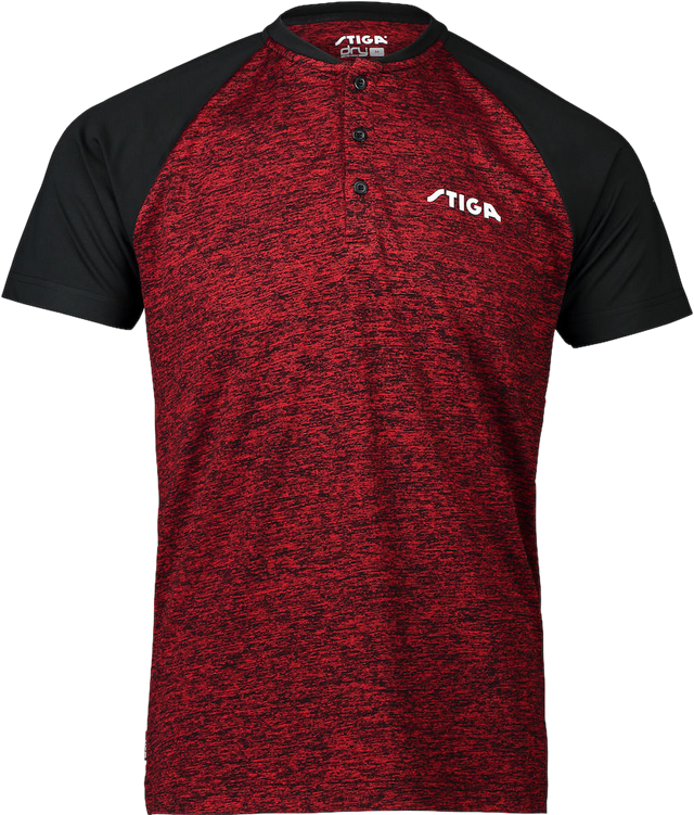 Cosco STIGA T Shirt TEAM Red/Black - Cosco Sports Equipment