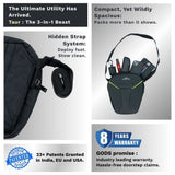 Taur 3-in-1 Green | Non-magnetic | Thigh Bag | Waist Bag | Sling Bag