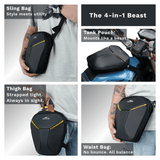 Taur 4-in-1 Yellow | Magnetic Tank Bag | Thigh Bag | Waist Bag | Sling Bag