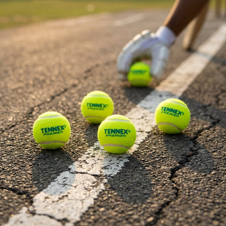 Cricket Tennis Ball Premier Light Weight (Pack of 6) - Turf / Box Cricket Underarm | Tennex