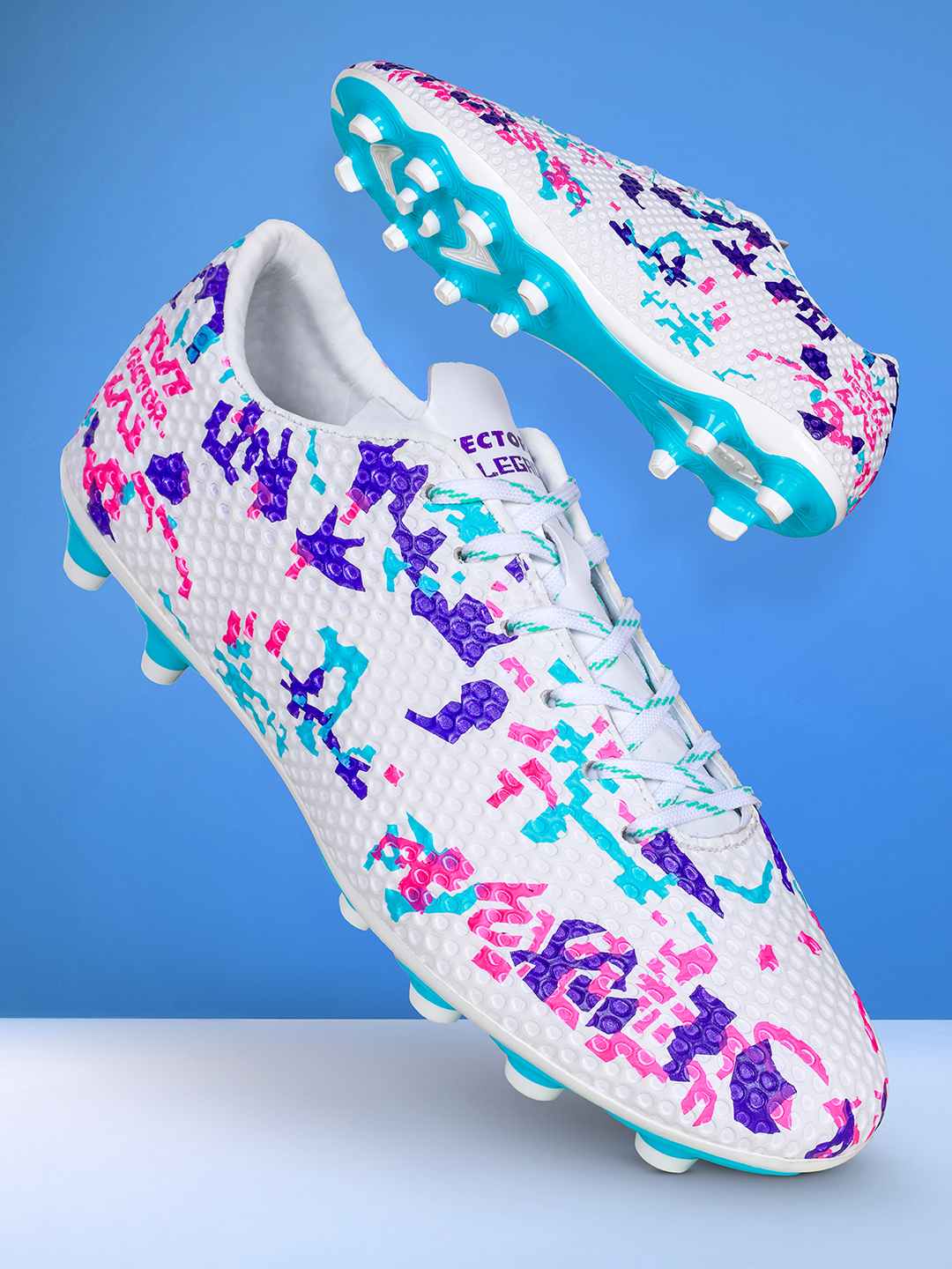 Vector X legacy 3D Texture Imported TPU Fusing Upper with Electroplating Sole Football Shoes
