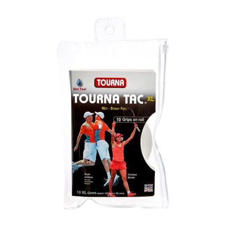 TOURNA Tac Overgrip Grip XL (10 Grips, White) | Noah Sports