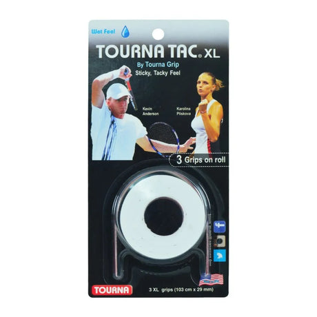 TOURNA Tac Overgrip Grip XL (3 Grips, White) | Noah Sports