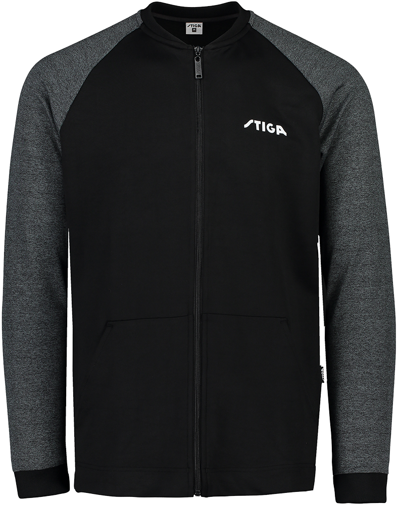 Cosco STIGA Tacksuit Jacket MEMBER Black/Grey | KIBI Sports Cosco