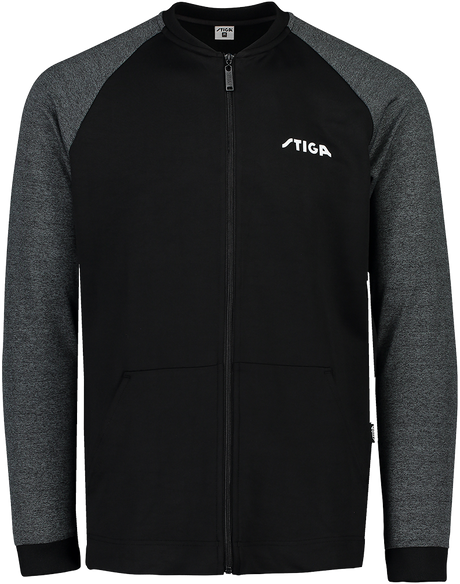 Cosco STIGA Tacksuit Jacket MEMBER Black/Grey | KIBI Sports Cosco
