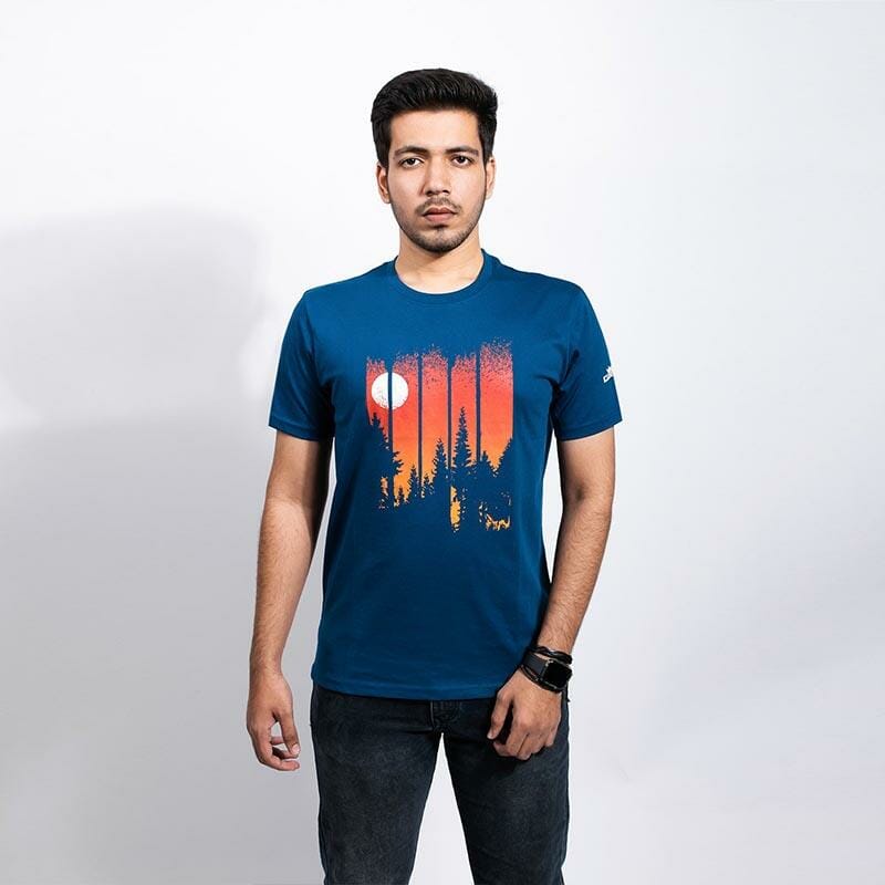 Trees and Wolf Men's Tshirt - Gods Exclusive Collection
