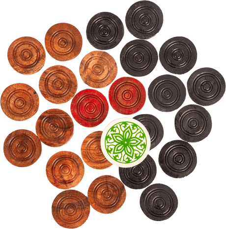 Cosco Carrom Borad Coins 3-in-1 Set TRIO - Cosco Carrom Equipment
