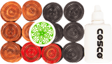 Cosco Carrom Borad Coins 3-in-1 Set TRIO - Cosco Carrom Equipment