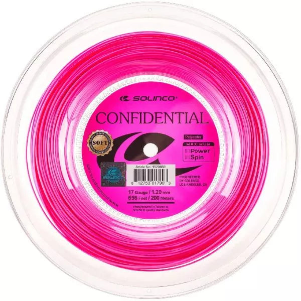 SOLINCO Confidential Soft Tennis String Reel 17G (1.20mm/ 200m)