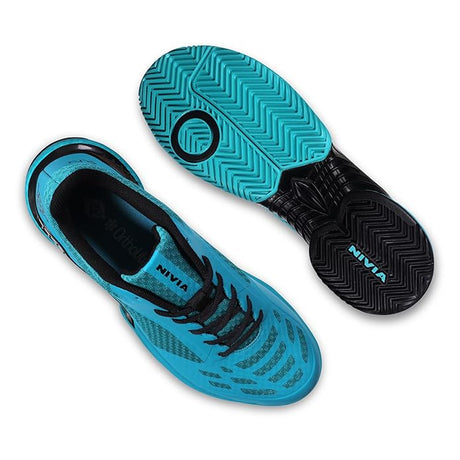 Nivia Ray 3.0 Tennis Shoe (Hyper Turquoise/Black) | Noah Sports