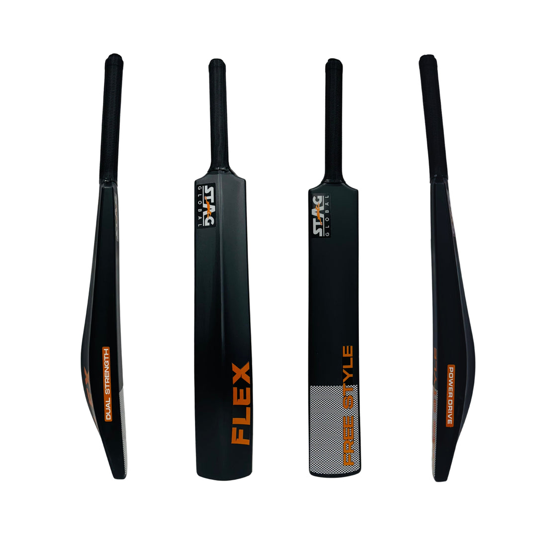 STAG GLOBAL Full-Size Plastic Flex Cricket Bat | Lightweight, Durable & Easy-to-Handle for Tennis Ball Cricket