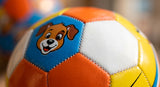 Vector X Dog Face Football Cartoon PVC Machine Stitched 32 Panel Kids Play Ball - detail shot