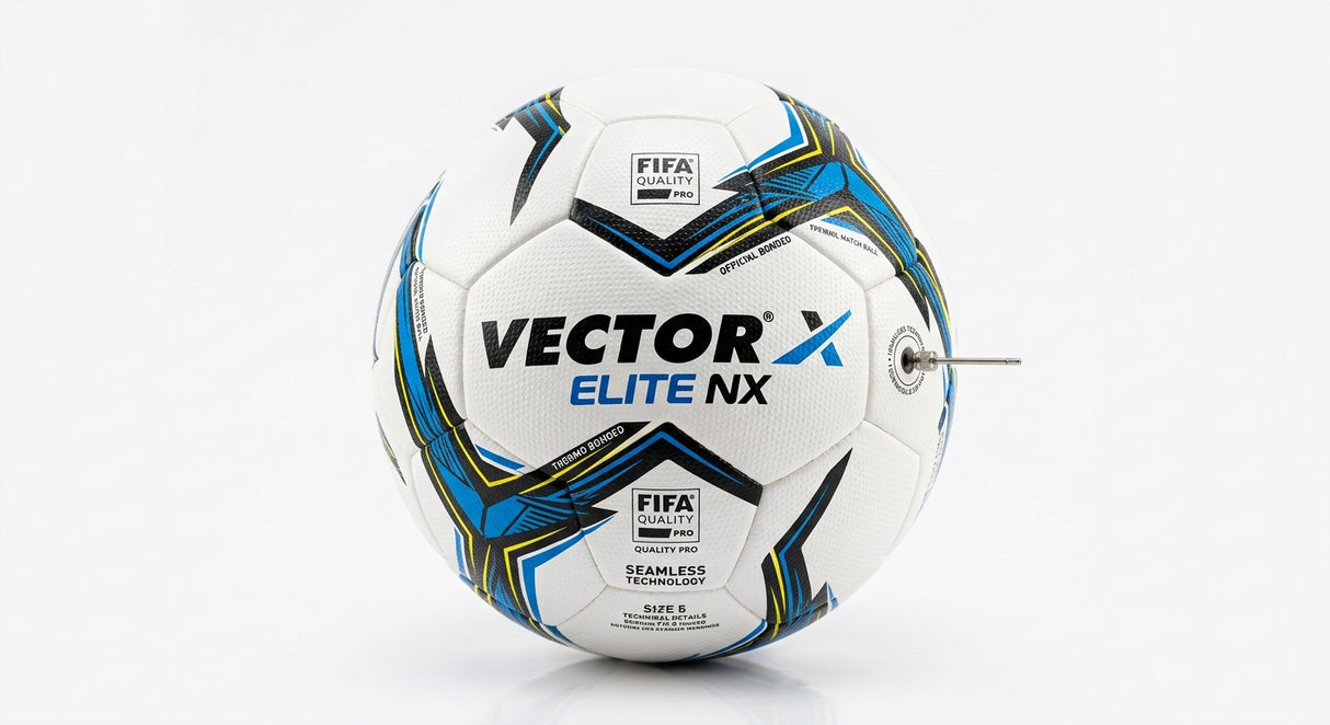Vector X Elite NX Thermo Bonded Football Offical Match Ball PU Seamless Technology Excellent Bounce With Needle - studio shot