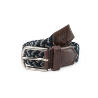 Viper Golf Multi Woven Braided Stretchable Canvas Golf Belt - Blue/Grey/Black