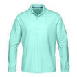 Viper Golf Men's Classic Solid Long Sleeve Golf Polo T-Shirt - Mint