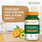 Vitamin C with Amla & Orange Peel 1250mg Immunity & Skin Health | 60 Tabs