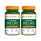 Vitamin D3 + K2 from Lichen  Bone, Heart & Calcium Support | 60 Tablets