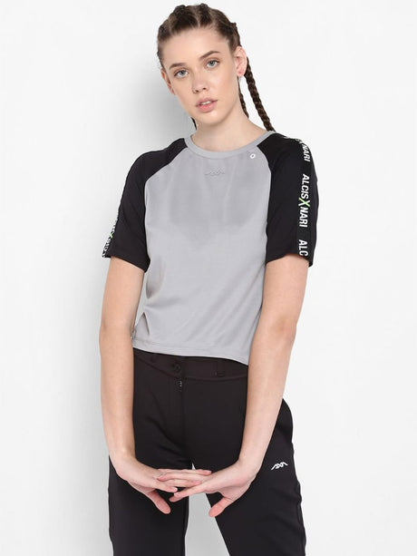 Alcis Women Printed Grey Tshirts | Alcis