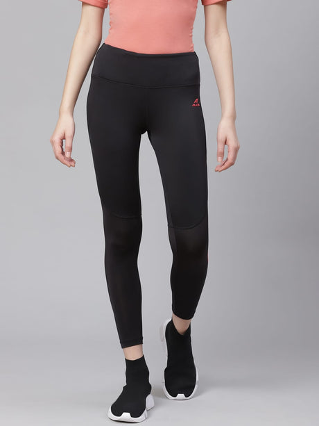 Alcis Women Black Solid Cropped Training Tights | Alcis
