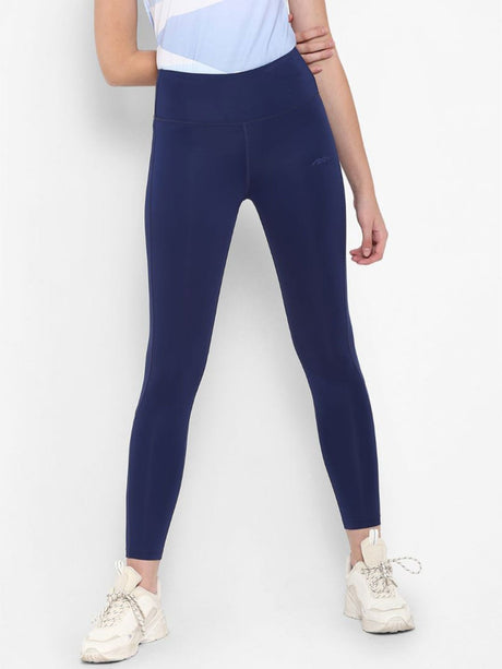 Alcis Women Solid Navy Blue Tights | Alcis