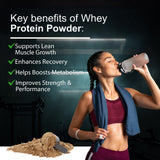 Whey Protein Blend for Muscle Recovery & Growth, 5.5g BCAA,  Cafe Mocha - 1Kg