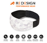 Sports Headband For Men and Women (White Geometry)