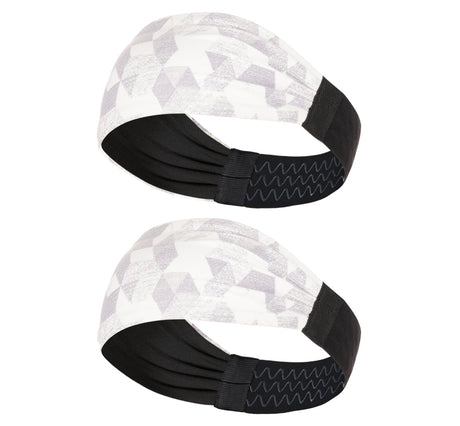 Sports Headband For Men and Women (White Geometry)