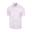 Greg Norman Men's Digital Fin Ultra-Stretch Polo -  White Pink