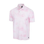 Greg Norman Men's Digital Fin Ultra-Stretch Polo -  White Pink