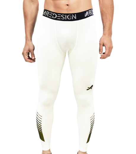 ReDesign Nylon Multi-Color Reflective Compression Pant (White)