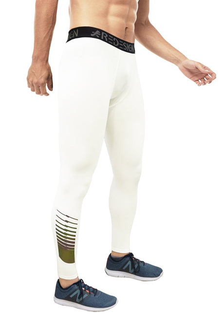 ReDesign Nylon Multi-Color Reflective Compression Pant (White)