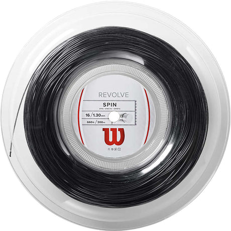Wilson Revolve Spin Tennis String Reel 16-G (200M) Black | Noah Sports