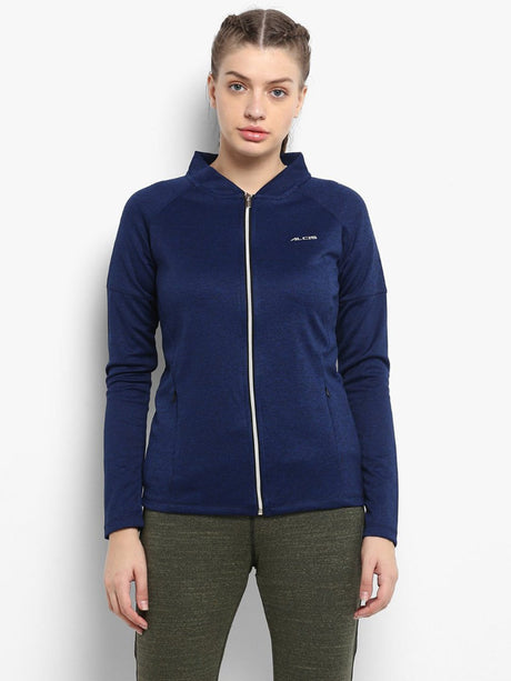 Alcis Women Navy Blue Solid Jackets | Alcis