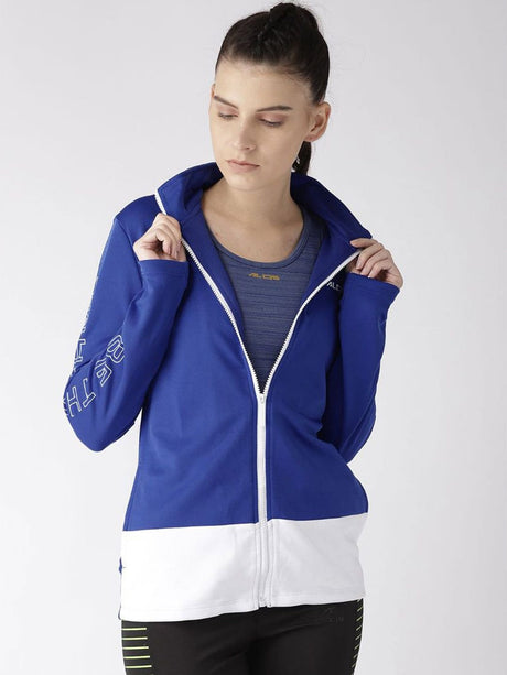 Alcis Women Blue Solid Sporty Jacket | Alcis