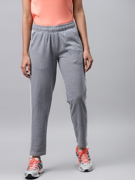 Alcis Women Grey Melange Slim Fit Solid Tights | Alcis