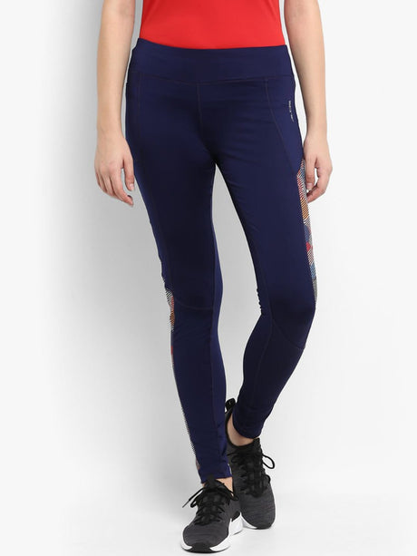 Alcis Women Solid Navy Blue Tights | Alcis