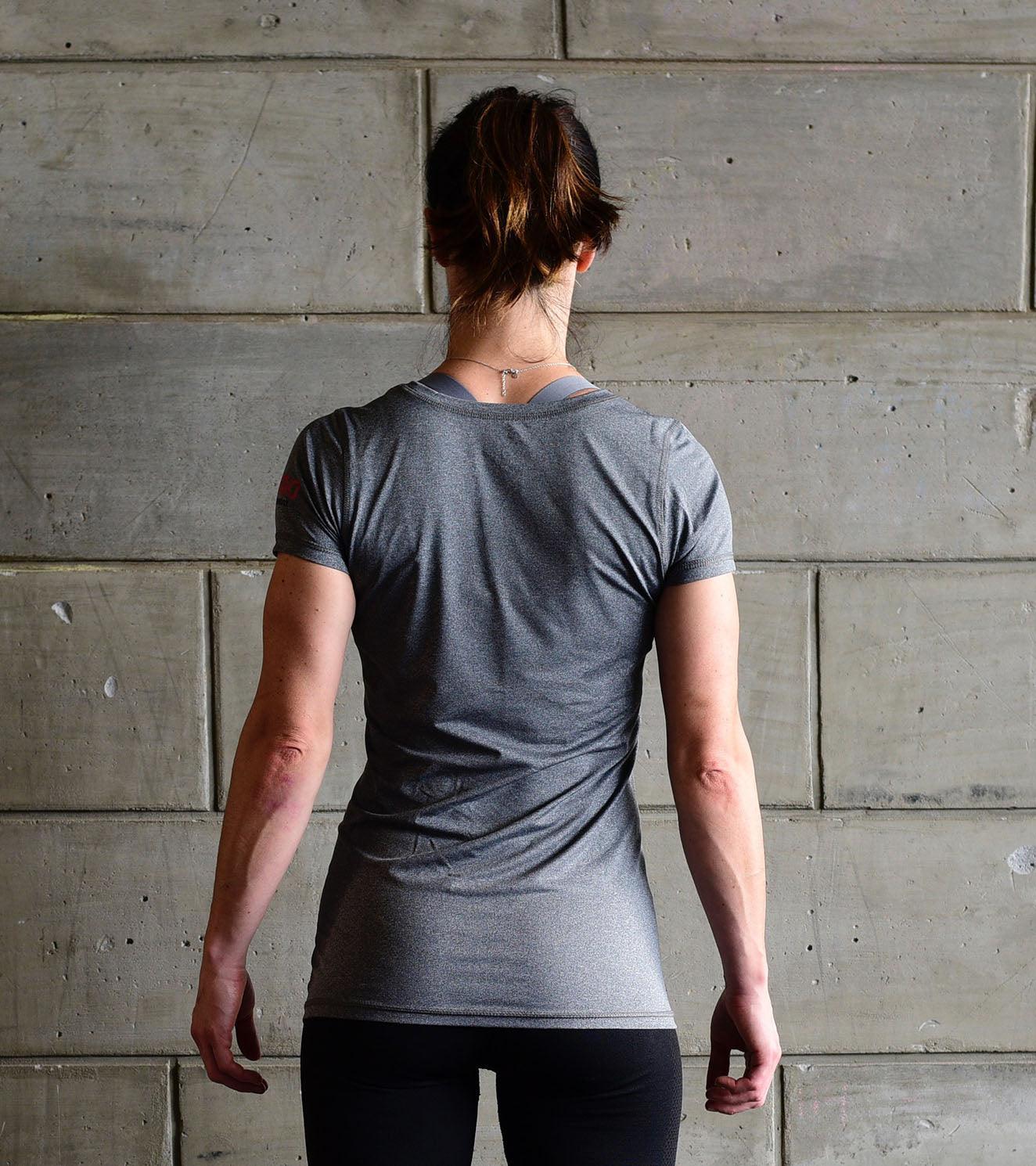 Women's Running Graphics T-shirt (Grey)