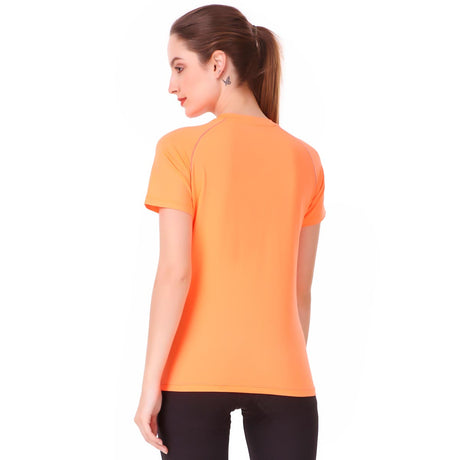 Performance Tshirt For Women (Grey/Orange)