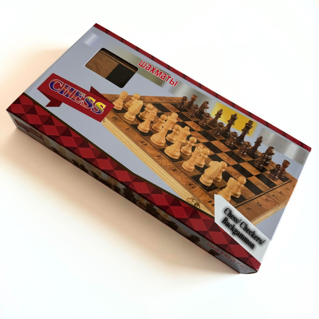 Wooden Chess Board 3-in-1 T-555