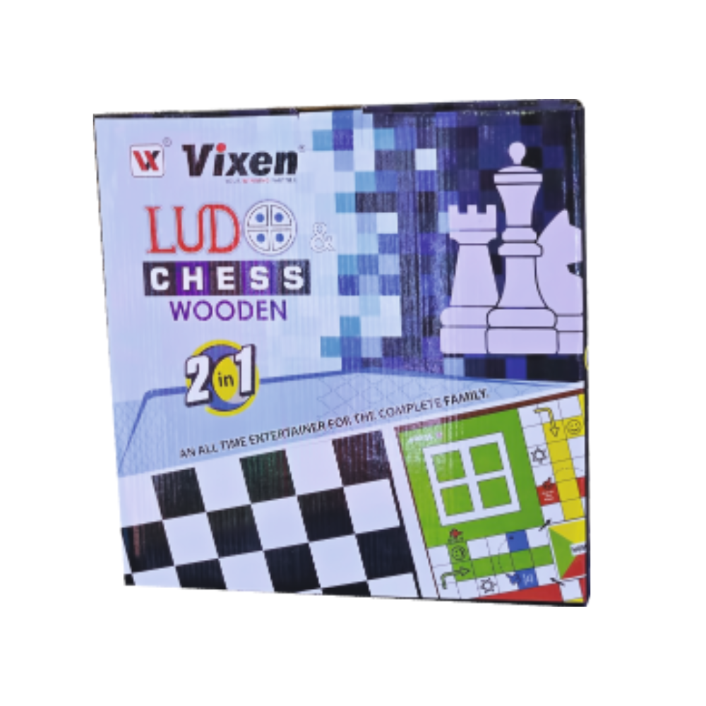 VIXEN CHESS & LUDO WOODEN 19 MM