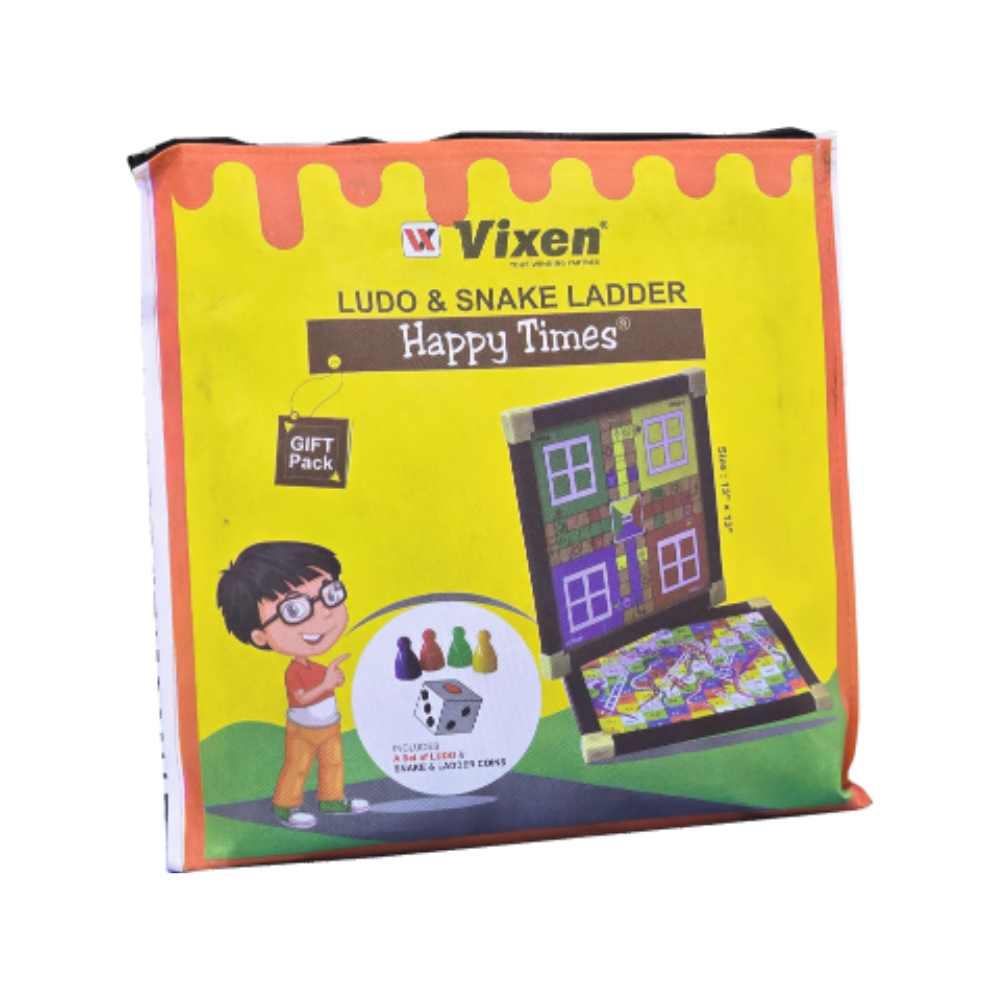 VIXEN LUDO & SNAKE LADDER WOODEN HAPPY TIMES