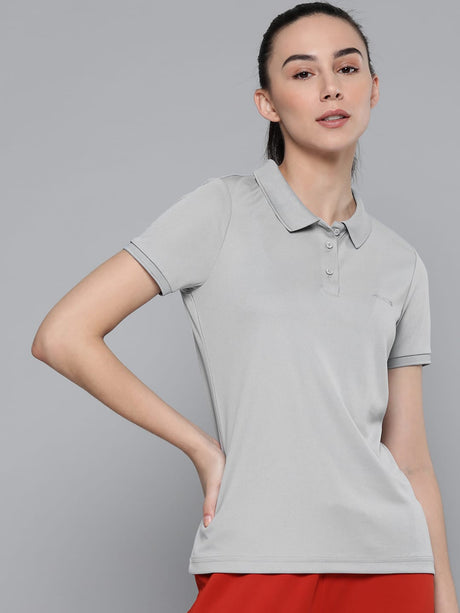 Alcis Women Grey Solid T shirts | Alcis