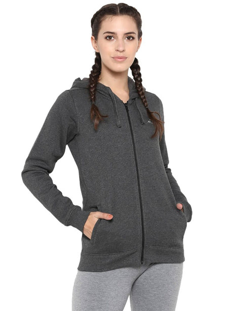 Alcis Women Charcoal Solid Jackets | Alcis