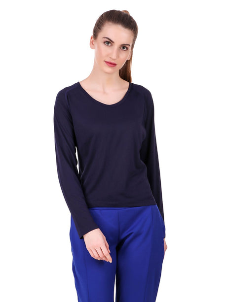 Alcis Women Printed Navy Blue Tshirts | Alcis